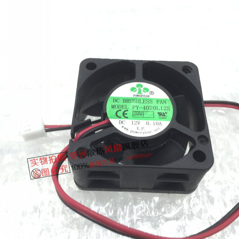 new POWERYEAR PY-4020L12S 40*40*20MM 12V 0.10A inverter cooling fan