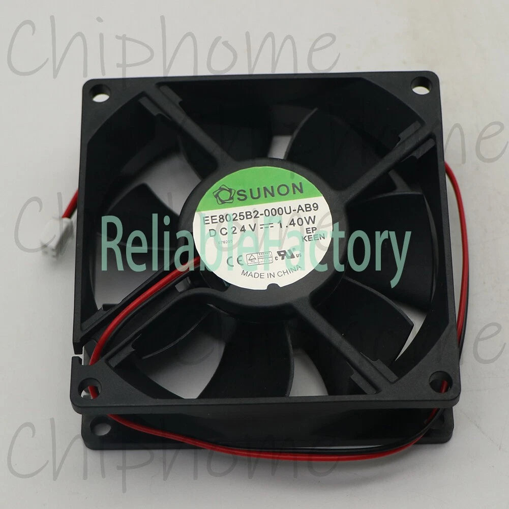 1 pcs SUNON Fan EE80252B2-000U-AB9 DC24V 1.40W 80*80*25MM 2 wire cooling fan