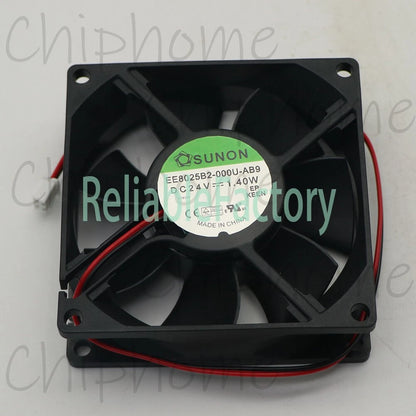 1 pcs SUNON Fan EE80252B2-000U-AB9 DC24V 1.40W 80*80*25MM 2 wire cooling fan