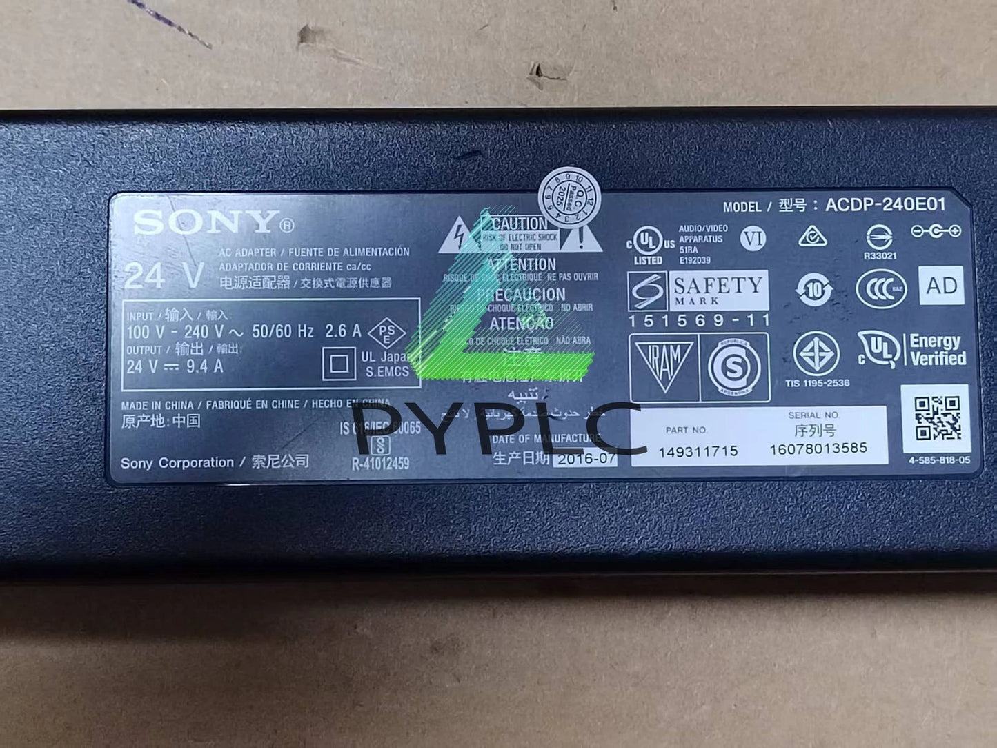 For Sony 24V AC/DC Cord/Charger Bra XBR-55X930D 4K Ultra HD 3D Smart TV
