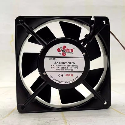 1PCS ZHUXUN ZX12025NGW 220V 14W 12025 12CM High Temperature Cooling Fan