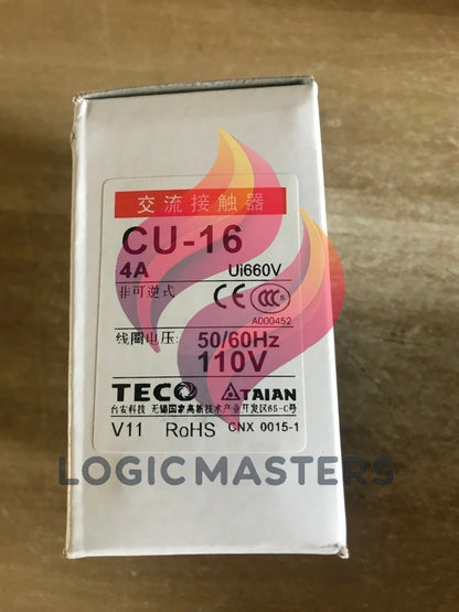 TECO CU-16 CU 16 110VAC Contactor