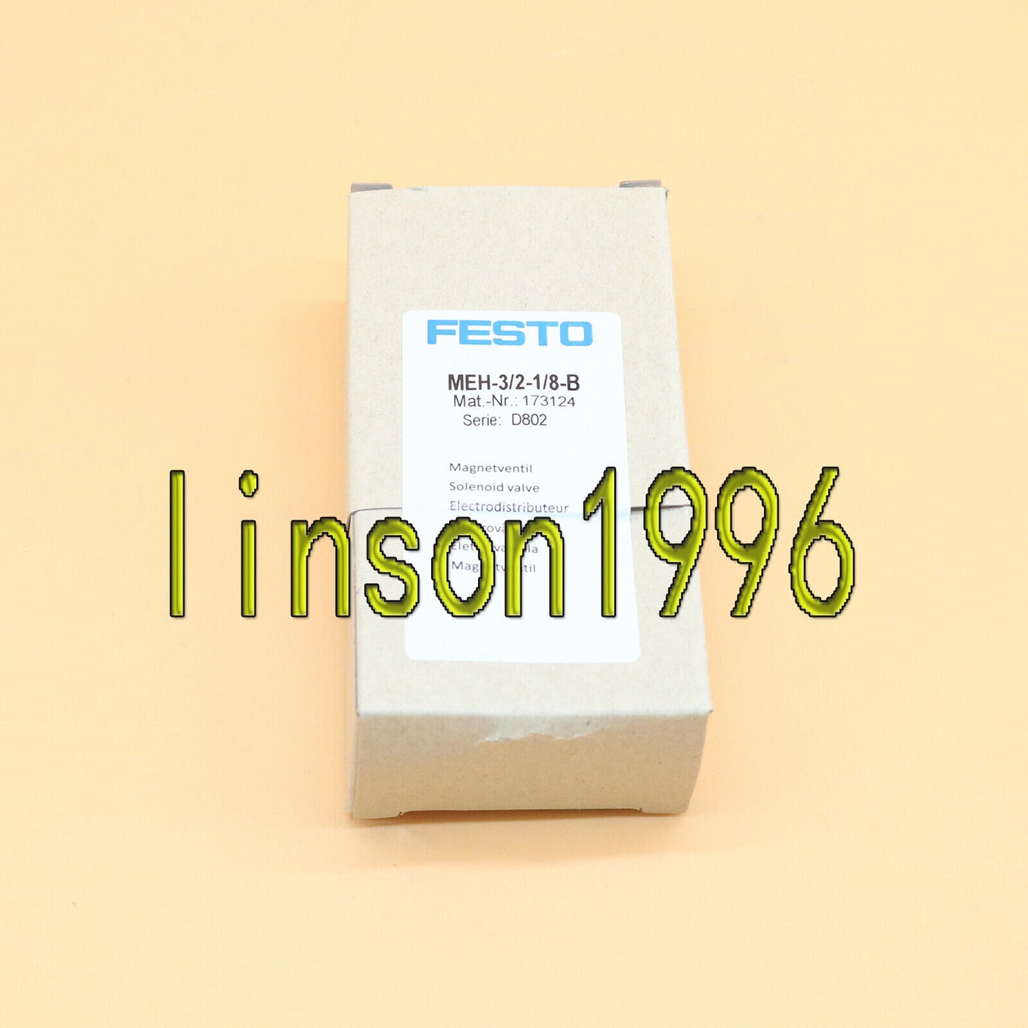 FESTO Meh-3/2-1/8-B 173124 Solenoid Valve for industrial applications, high performance, reliable operation, fast response. - FESTO