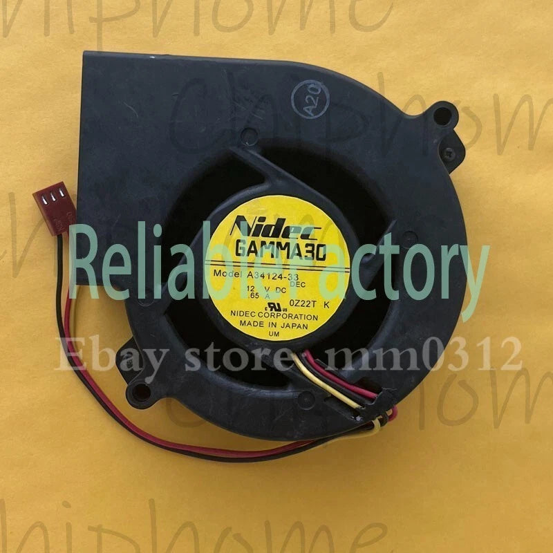 Nidec GAMMA30 A34124-33 DC12V 0.65A 97*33 blower centrifugal fan 3pin