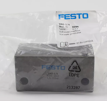 1PCS FESTO VAD-1/4 9394 Vacuum Generator - FESTO