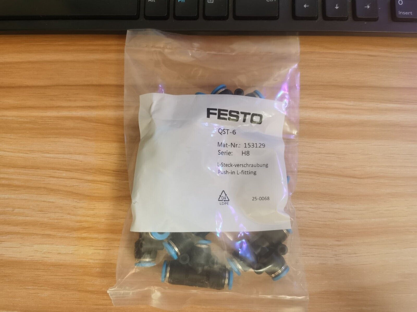 new 1Bag/10pcs Festo QST-6 QST6 153129 Fittings *TT - FESTO