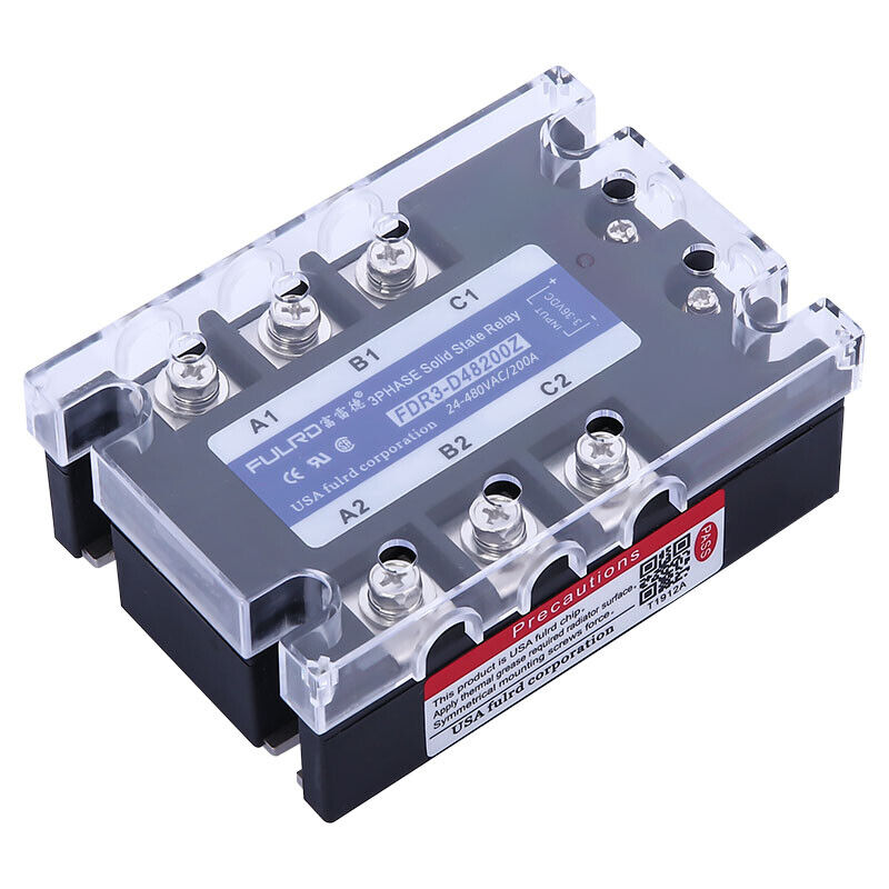 new FULRD Three-phase Solid State Relay FDR3-D48200Z 200A DC-AC 24-480VAC 3-36VDC - FULRD