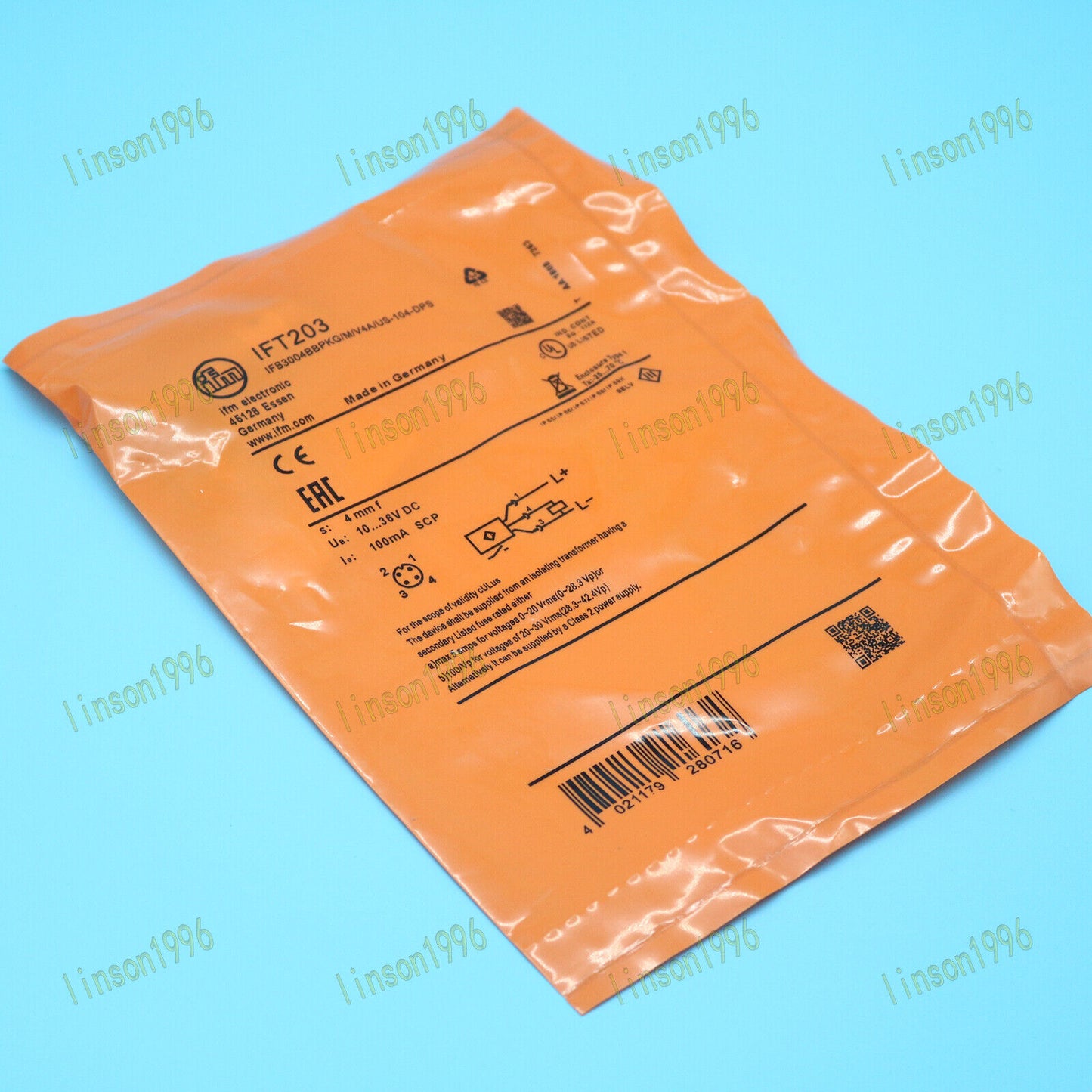 New 1PCS Stainless Steel Metal Thread IFT203 Inductive Sensor for IFM Ship - IFM