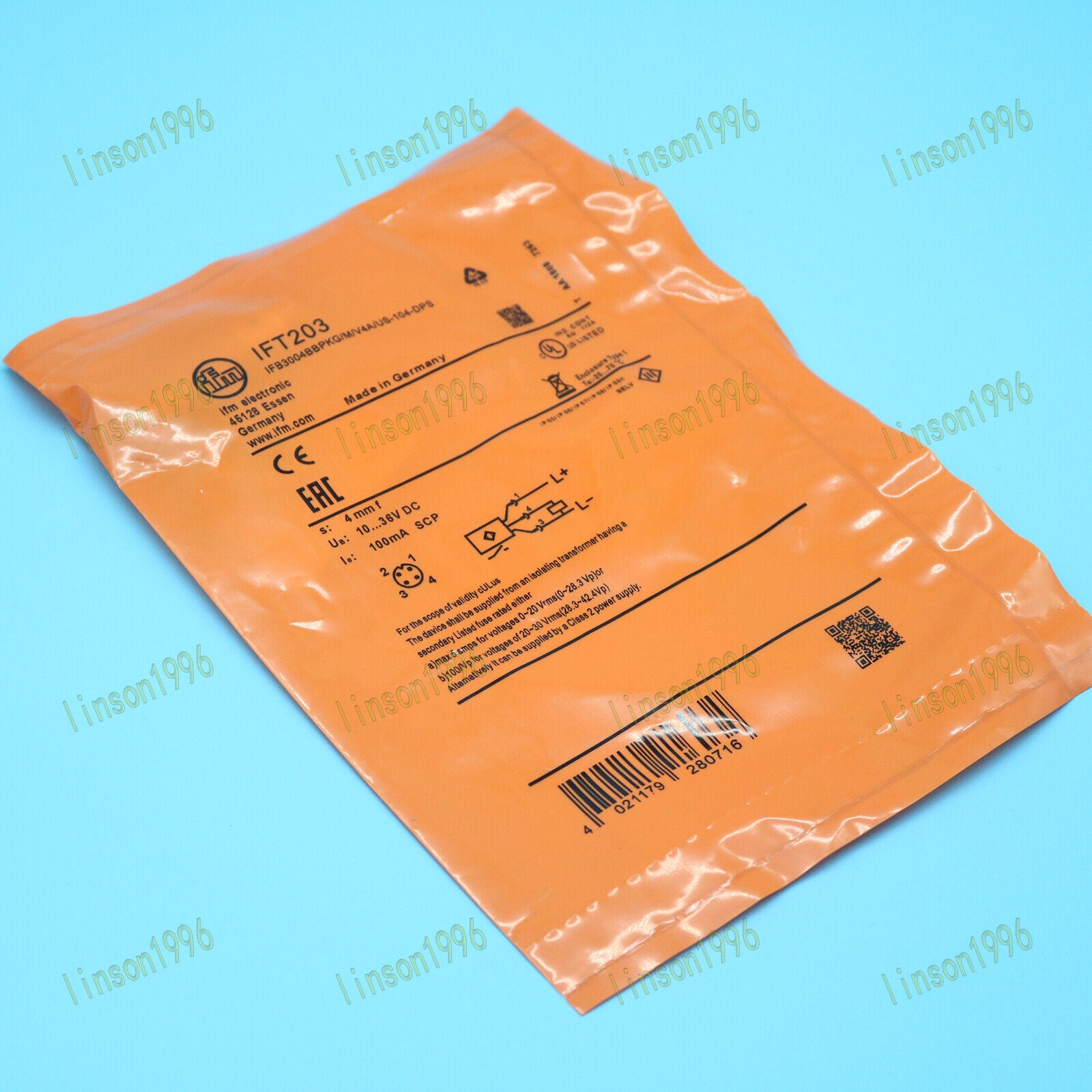 New 1PCS Stainless Steel Metal Thread IFT203 Inductive Sensor for IFM Ship - IFM