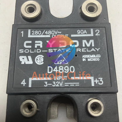Crydom D4890 Solid State Relay 90 Amp 3-32 VDC Control Voltage Panel Mounted