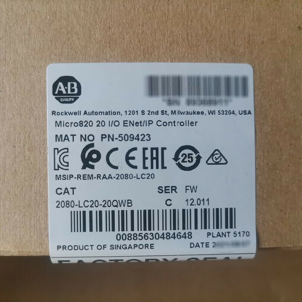 Allen-Bradley Micro820 2080-LC20-20QWB ENet/IP Controller - ALLEN-BRADLEY