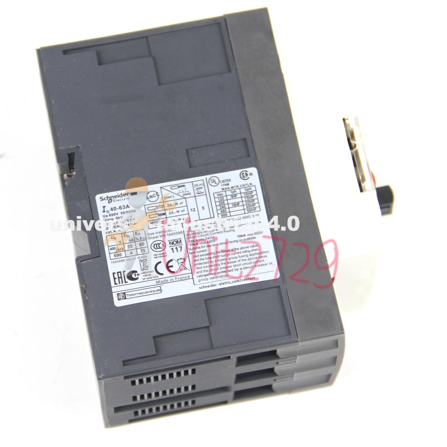 Schneider GV3-ME63 Telemecanique Motor Circuit Breaker 40~63A GV3ME63 1PC #u