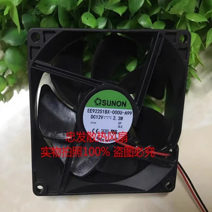 SUNON EE92251BX-000U-A99 DC12V 2.3W 9CM 2-Wire Inverter Cooling Fan