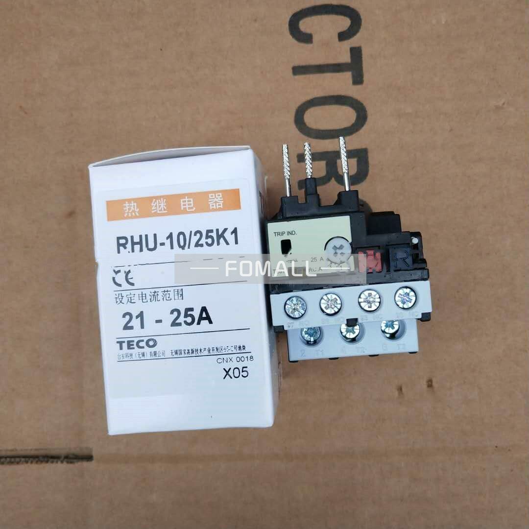 new 1Pcs  For TECO thermal overload protector thermal relay RHU-10/25K1 (21-25A) TECO