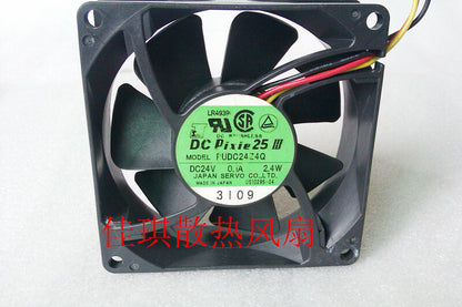 1PCS Servo PUDC24Z4Q 24V 8025 3-wire cooling fan