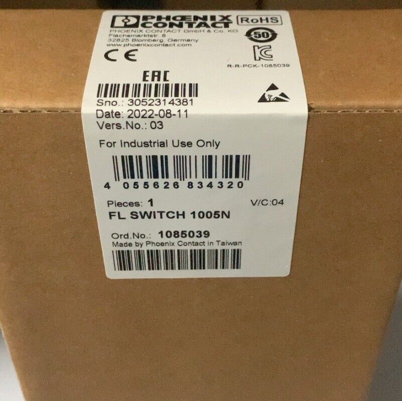 new 1pcs PHOENIX CONTACT 1085039 Module FL SWITCH 1005N - PHOENIX CONTACT