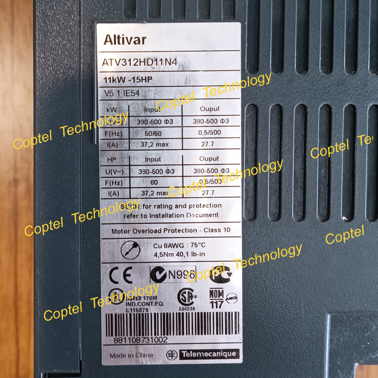 Used 1PC Altivar ATV312HD11N4 11kW 15HP AC Speed Drive 180-day - ALTIVAR