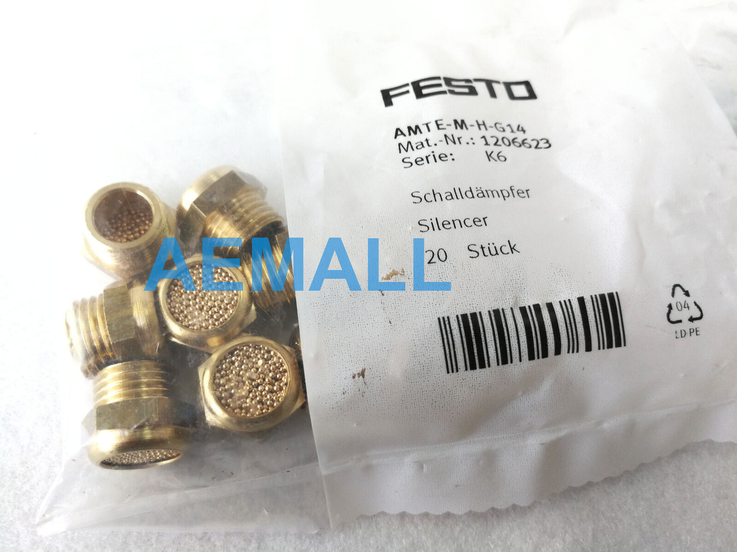 20pcs  Festo Silencer AMTE-M-H-G14 1206623
