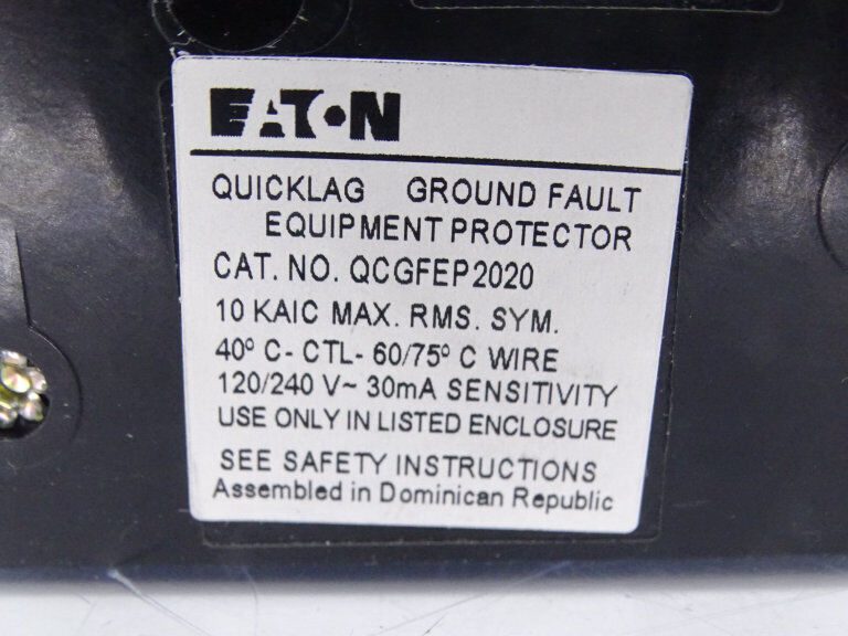 Eaton QCGFEP2020 Circuit Breaker - EATON CORPORATION