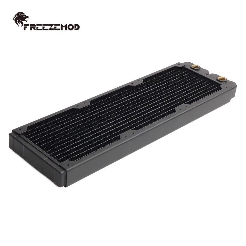 new 360mm Computer Water-cooled Copper Radiator Row 14 Flat Tubes Black