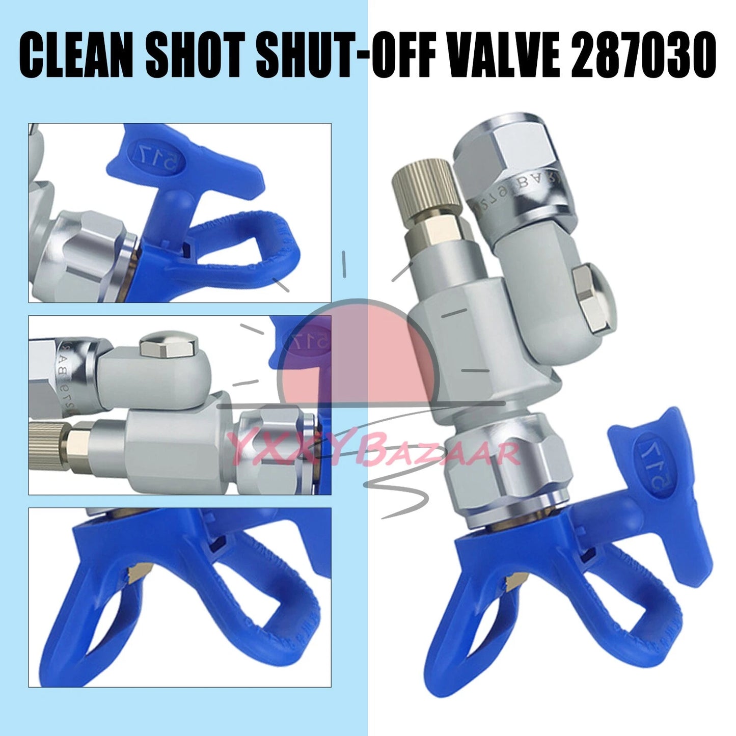 Clean Shot Shut-Off Valve 287030 For Paint Gun Pole Extensions With 517 Tip