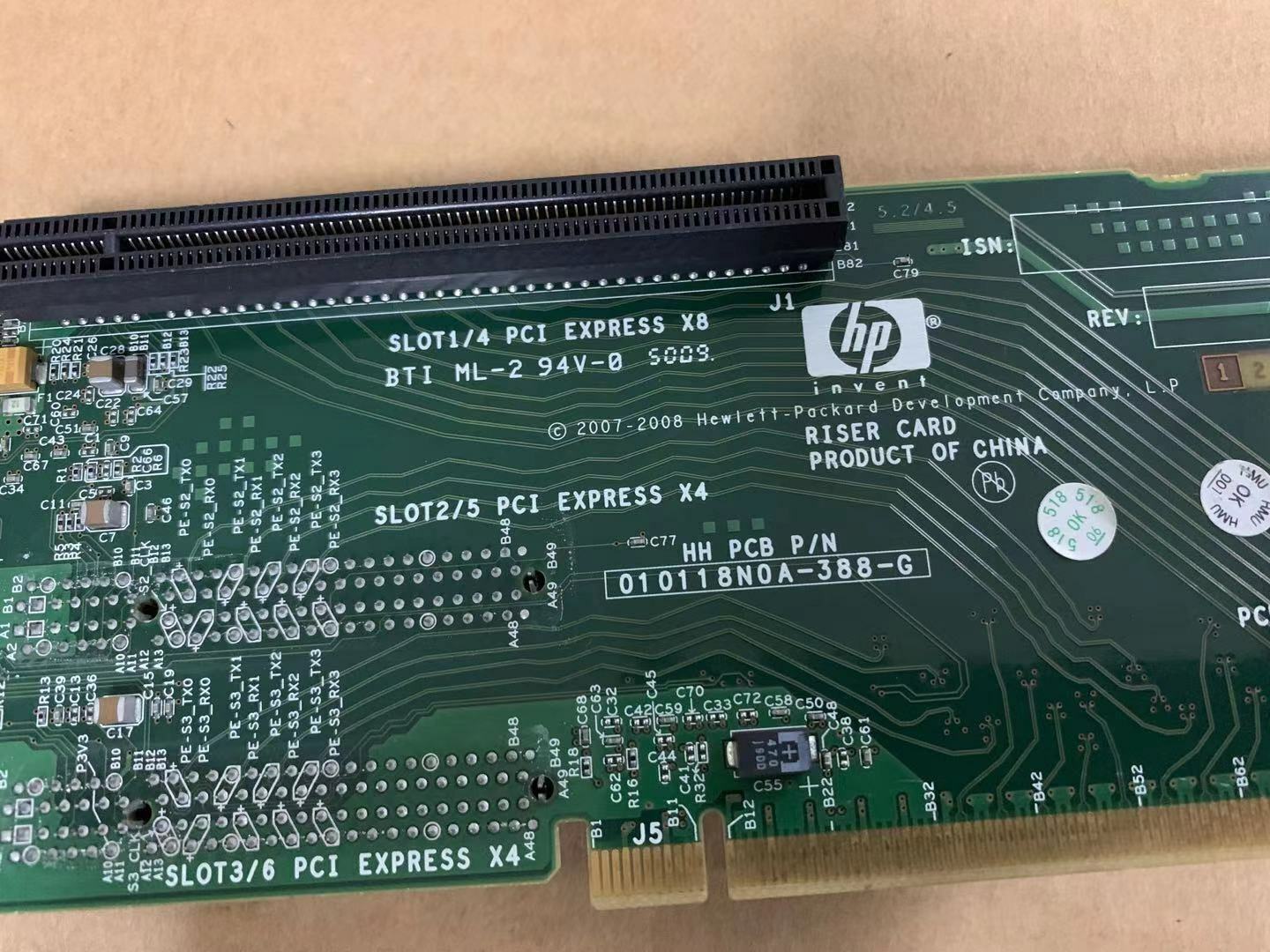 new HP DL380 G6 G7 2 x4 1 x8 PCI-E Riser Card 496057-001 451278-001