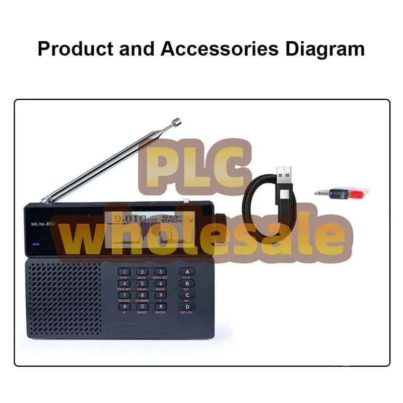 MLite-880 Digital AM FM LW MW SW RDS Full Band Receiver Built-in Low Noise Amp