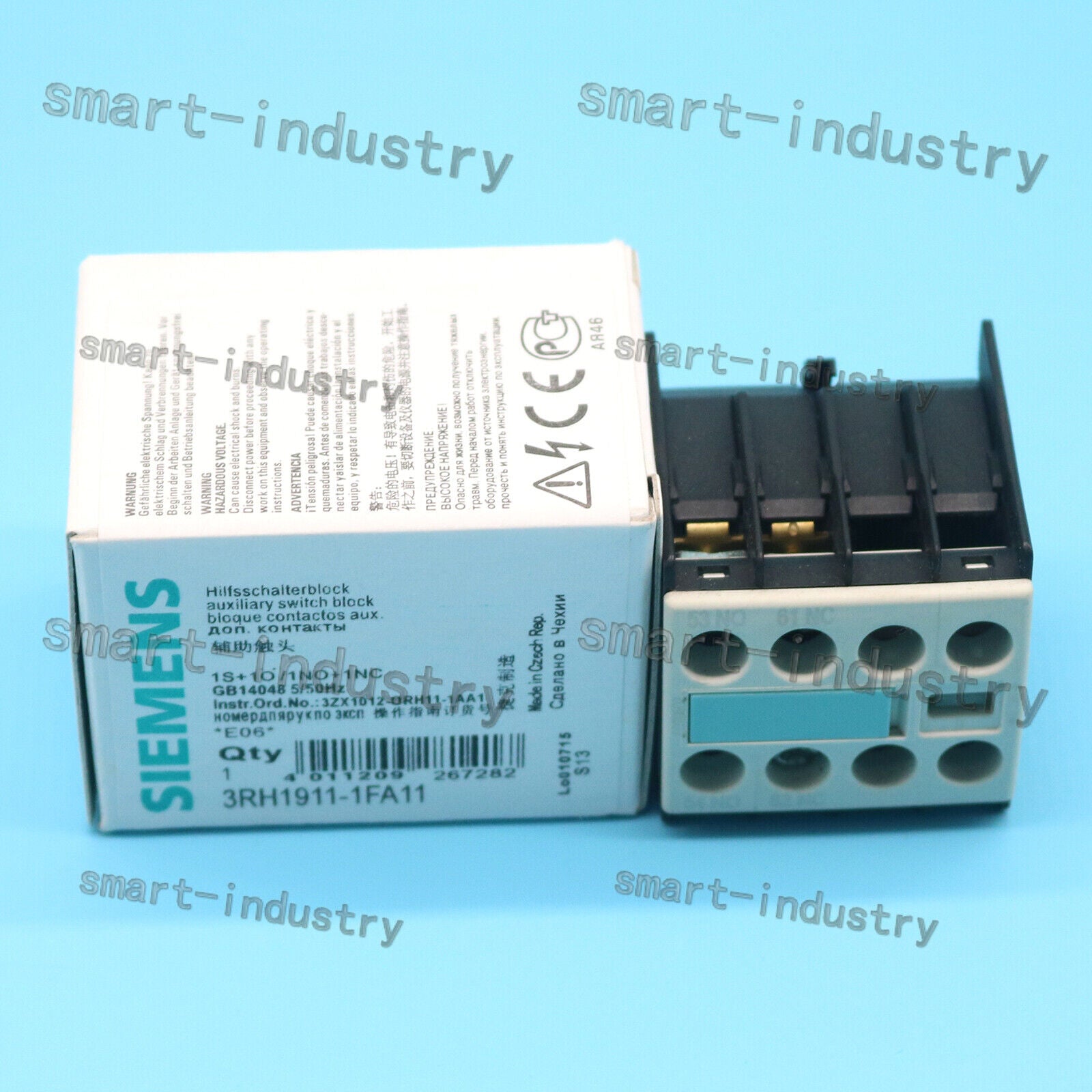 new One  Siemens 3RH1911-1FA11 1NO+1NC Auxiliary Contact In Box