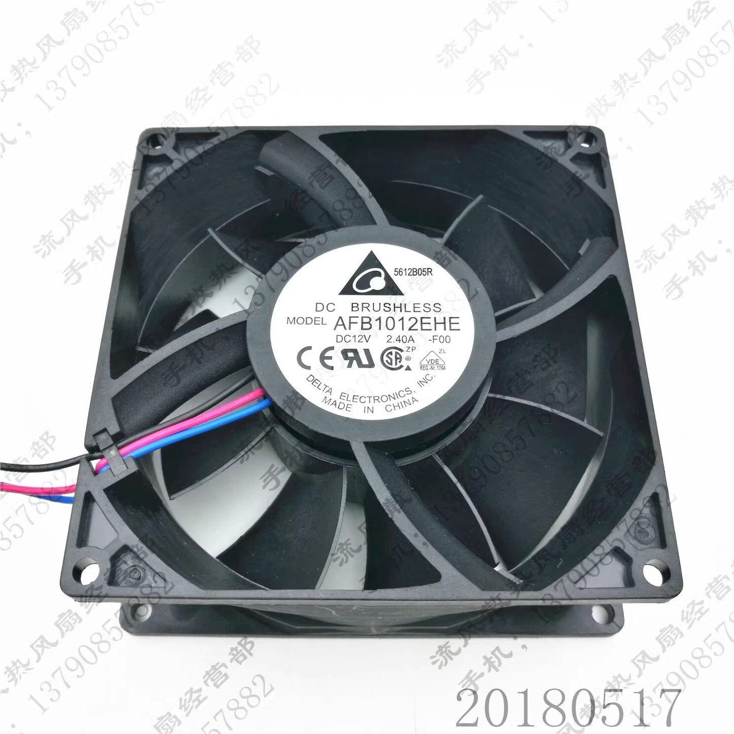 Delta AFB1012EHE 10038 DC12V 2.40A 10CM 3-Wire High Airflow Cooling Fan