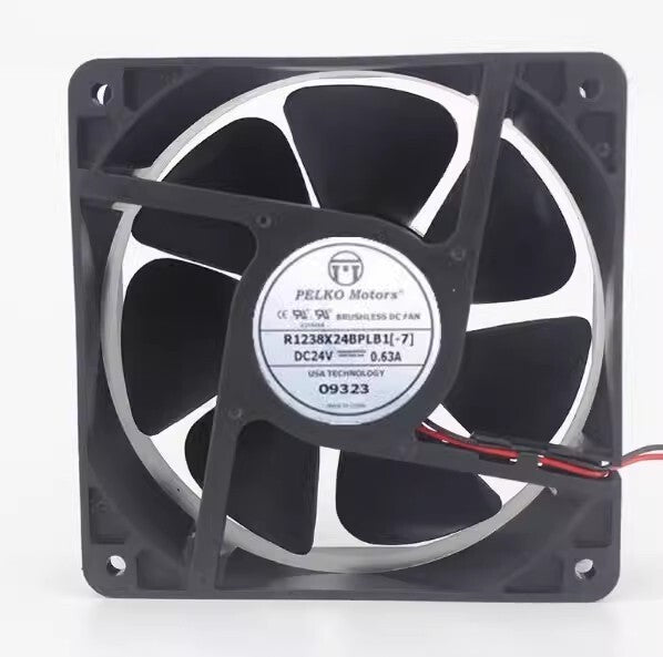 PELKO MOTORS R1238X24BPLB1-7 DC24V 0.63A 12CM 2-Wire Silent Cooling Fan