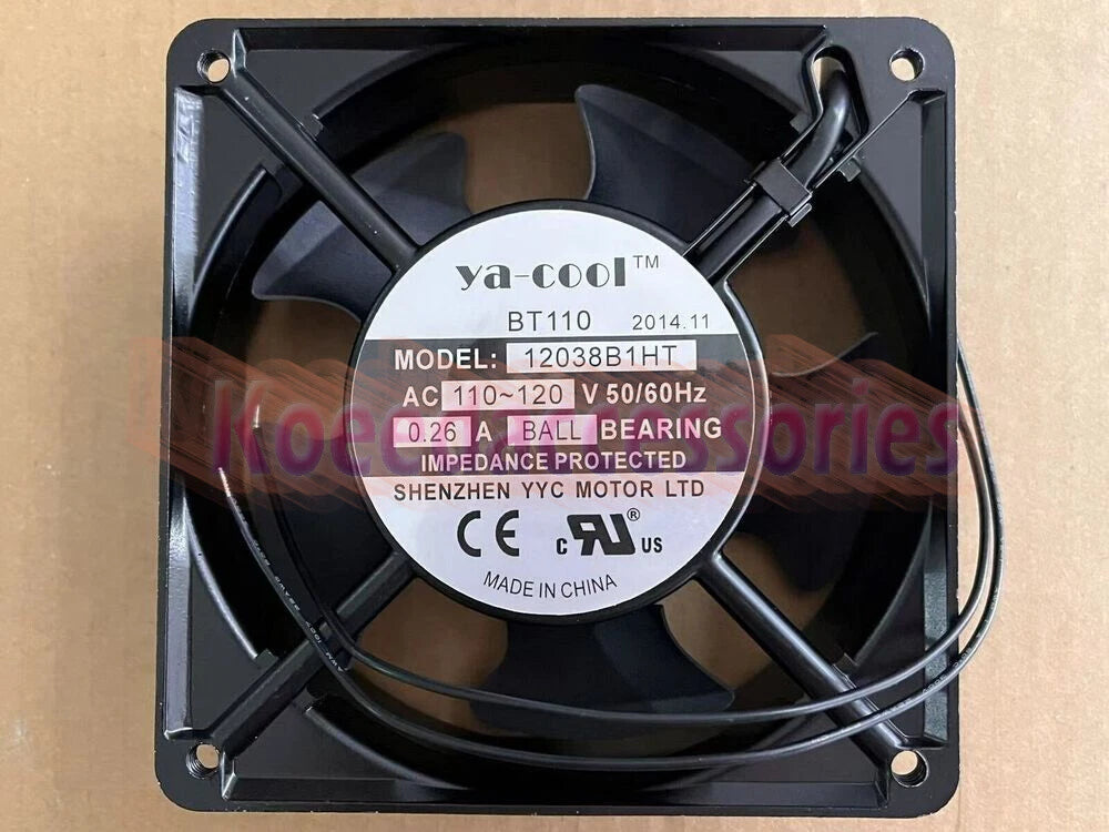 Cooling fan For Ya-cool BT110 12038B1HT 110-120V 0.26A 12CM 12038 2-wire 1Pcs*