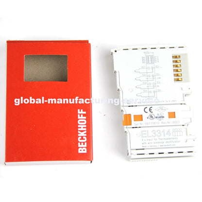 BECKHOFF EL3314 PLC Module with 4-20mA Output, EtherCAT, 24VDC, DIN Rail, IP67 - BECKHOFF