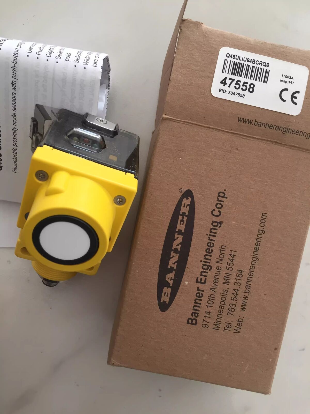 new 1pcs BANNER Q45ULIU64BCRQ6 Ultrasonic Sensor - BANNER