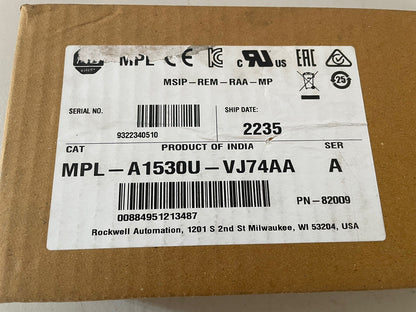 MPL-A1530U-VJ74AA Ser A Kinetix AC Servo Motor 7000RPM - SEALED ALLEN BRADLEY
