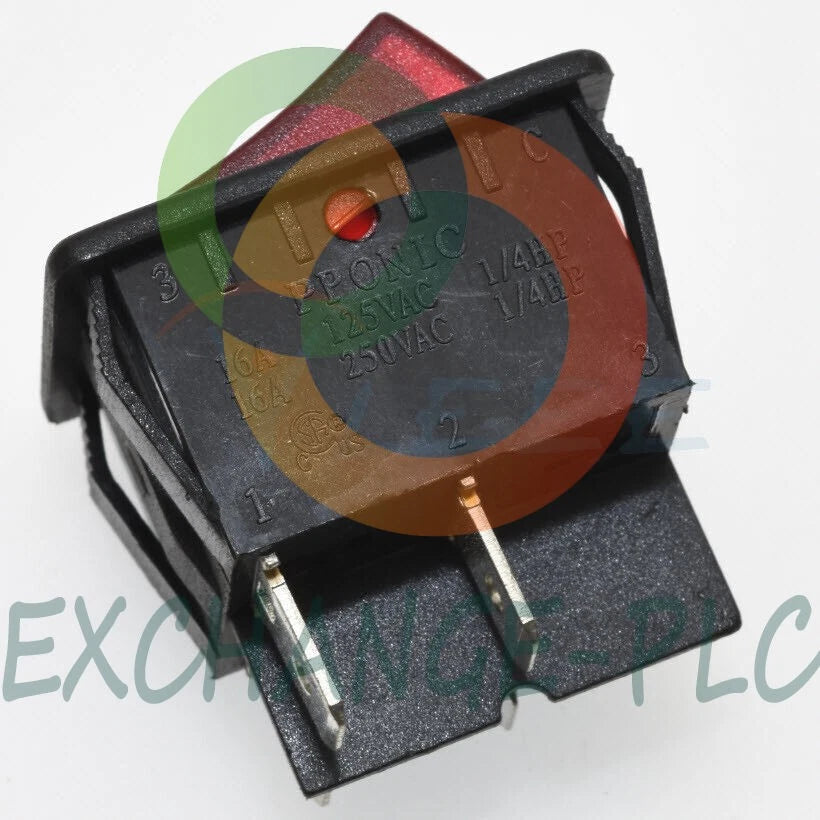 1pcs Taiwan Pronic Rocker Switch R22 4pin Red with Lamp 16A 250V-T120 #ex