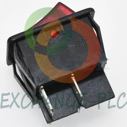 1pcs Taiwan Pronic Rocker Switch R22 4pin Red with Lamp 16A 250V-T120 #ex