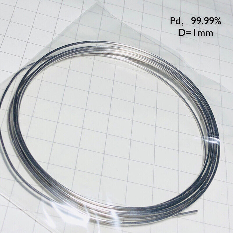 99.99% Pure Palladium Wire Pd Diameter 1mm Length 10mm