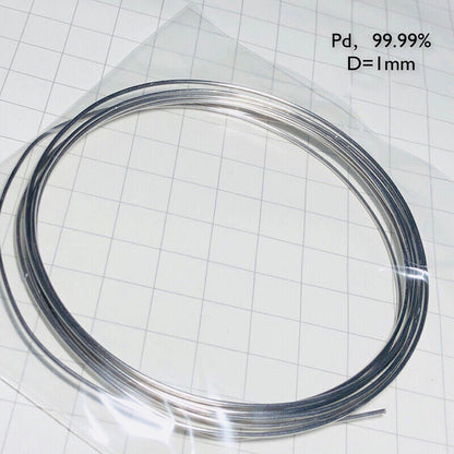 99.99% Pure Palladium Wire Pd Diameter 1mm Length 10mm