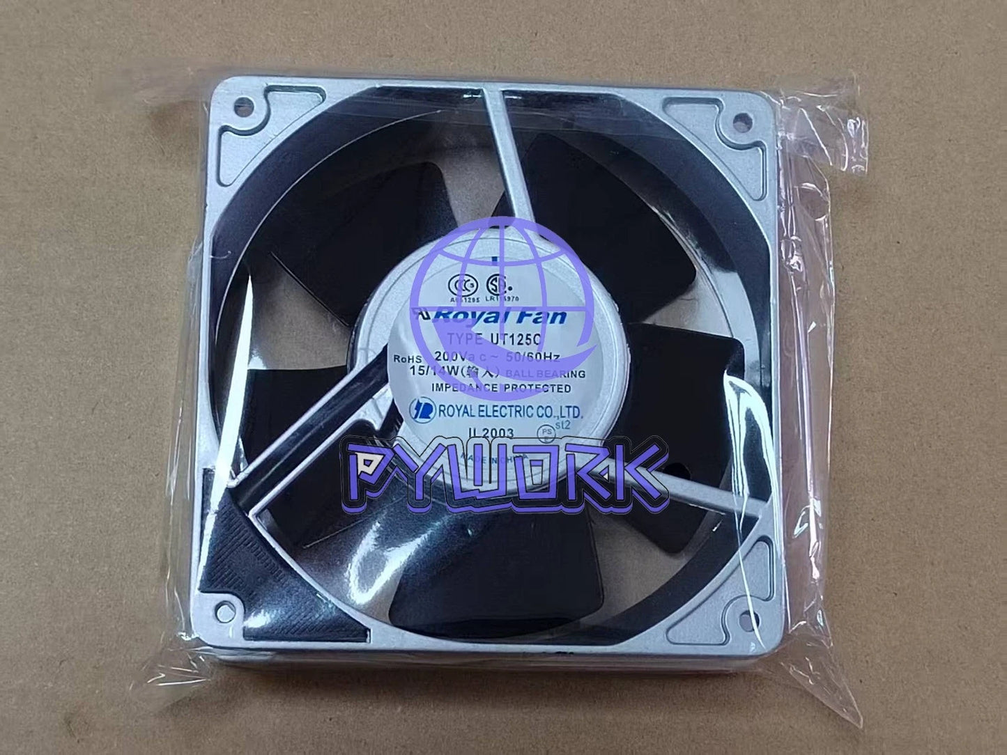 Royal Fan TYPE UT125C All-metal high-temperatu re fan 200VAC 15/14W 120*120*38mm