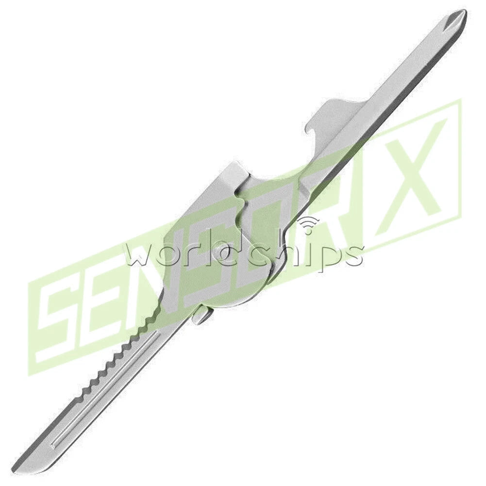 Agent Tool 6 in 1 Utile-Key Mini Screwdriver Key Ring Chain Pocket Knife Multi-T