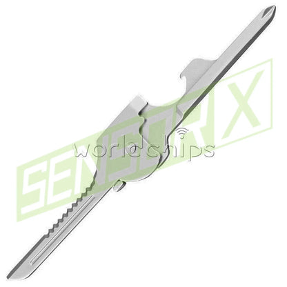Agent Tool 6 in 1 Utile-Key Mini Screwdriver Key Ring Chain Pocket Knife Multi-T