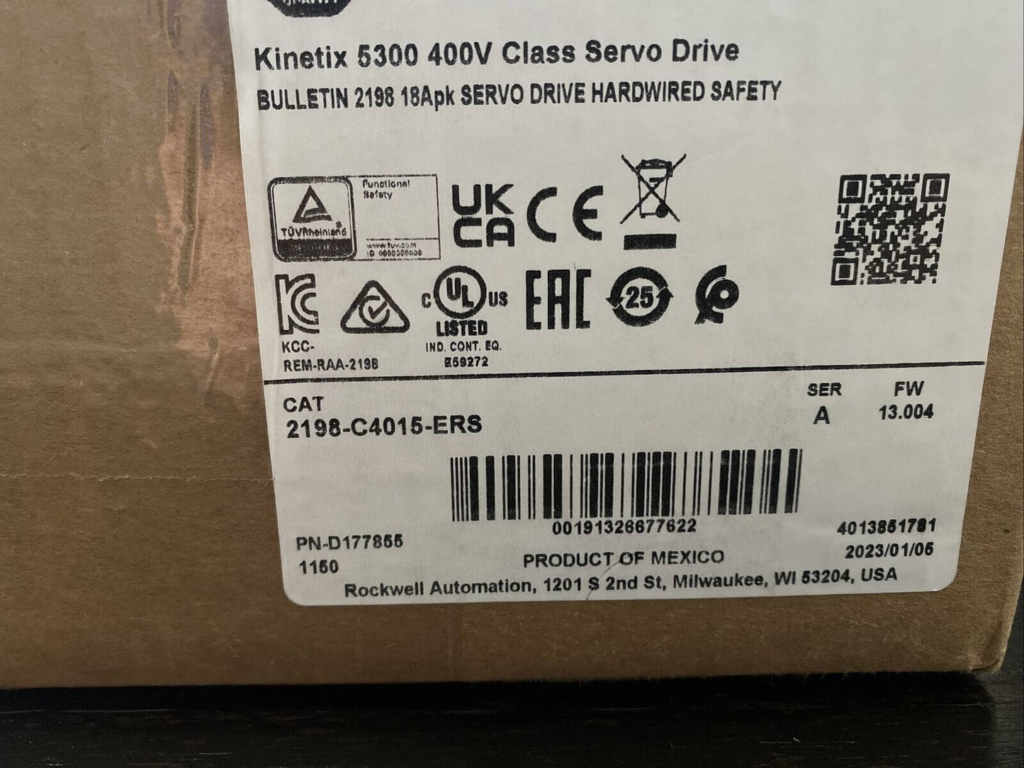 Allen-Bradley 2198C4015ERS Seal Kinetix 5300 - ALLEN-BRADLEY