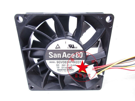 used Sanyo 9GV0824P4K031 24V 0.44A 8CM 4-wire cooling fan