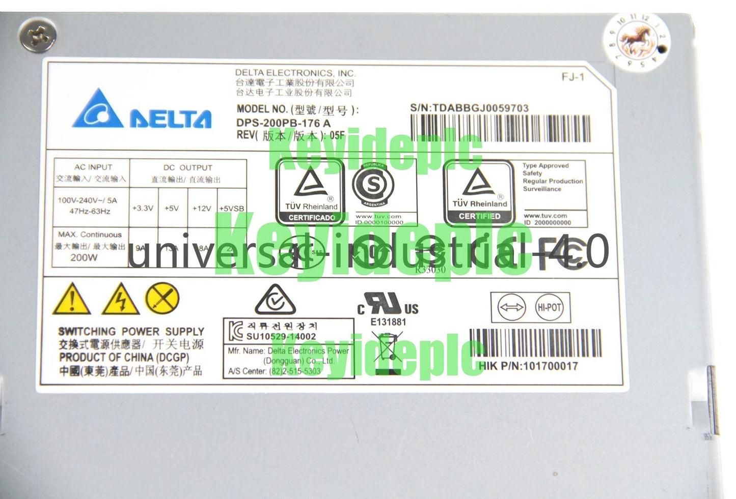 DELTA DPS-200PB-176 Server Power Supply #ke