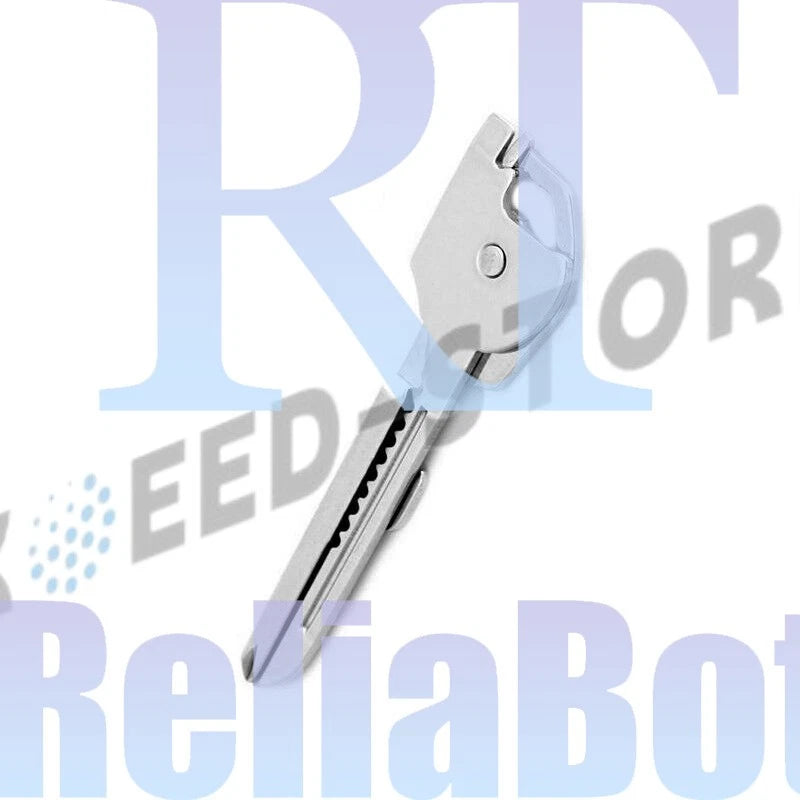 1PCS 6-in-1 Utili Key Tool Keyring Keychain Multifunction Stainless Steel