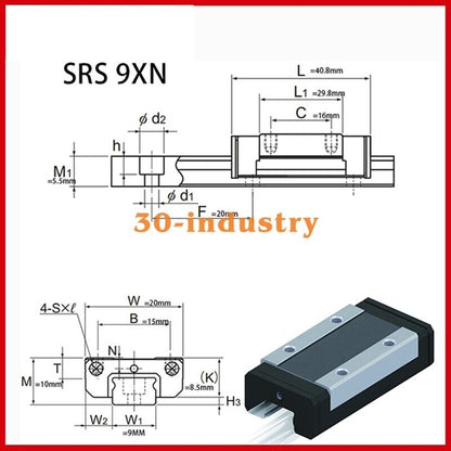 1 Pcs New SRS9XN Linear Guide Slider for Precision Movement - SIGMA CONTROLS