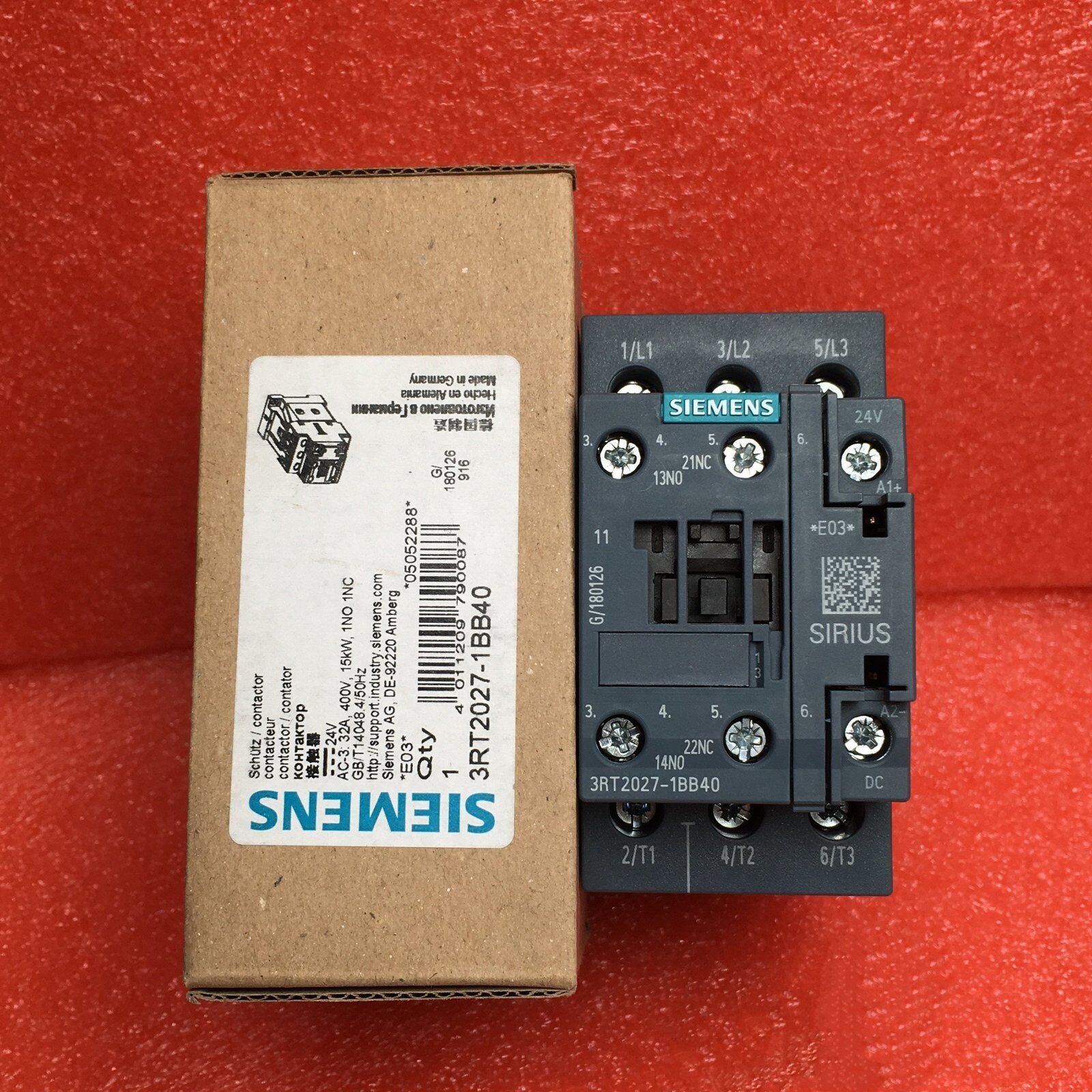 new  Siemens contactor 3RT2027-1BB40 3RT2 027-1BB40 DC24V 1 year
