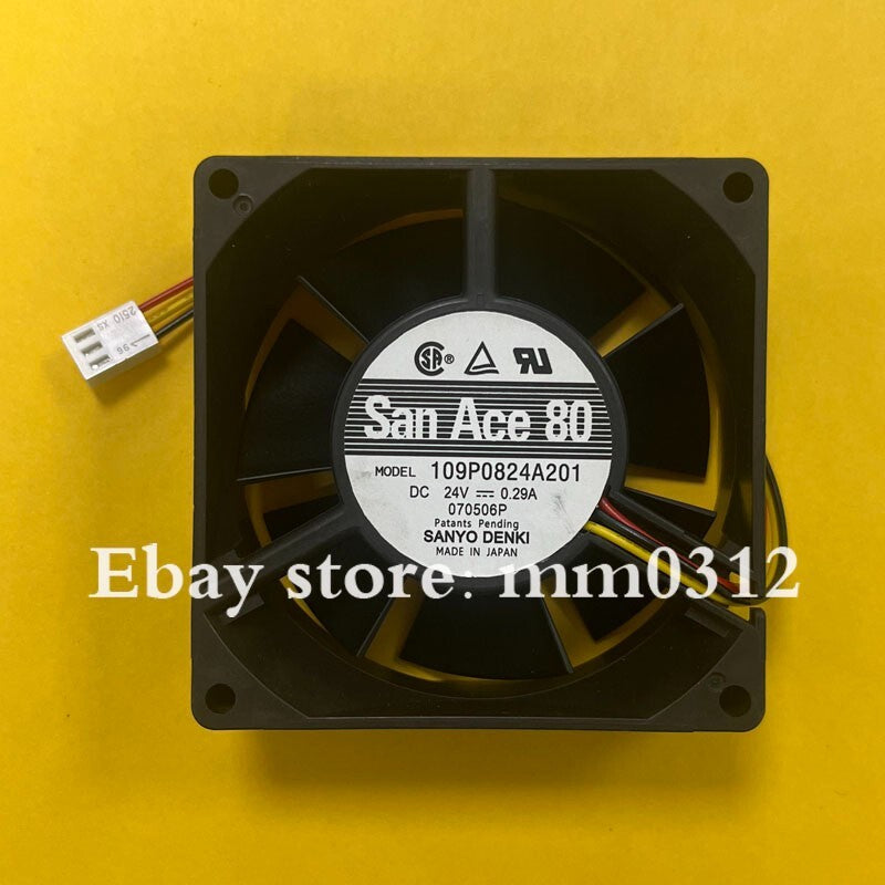 SANYO 109P0824A201 8032 DC24V 0.29A 8CM 3-Pin Inverter Cooling Fan