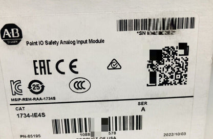 Allen-Bradley 1734-IE4S: POINT Guard Safety 4-Channel Analog Input - ALLEN-BRADLEY