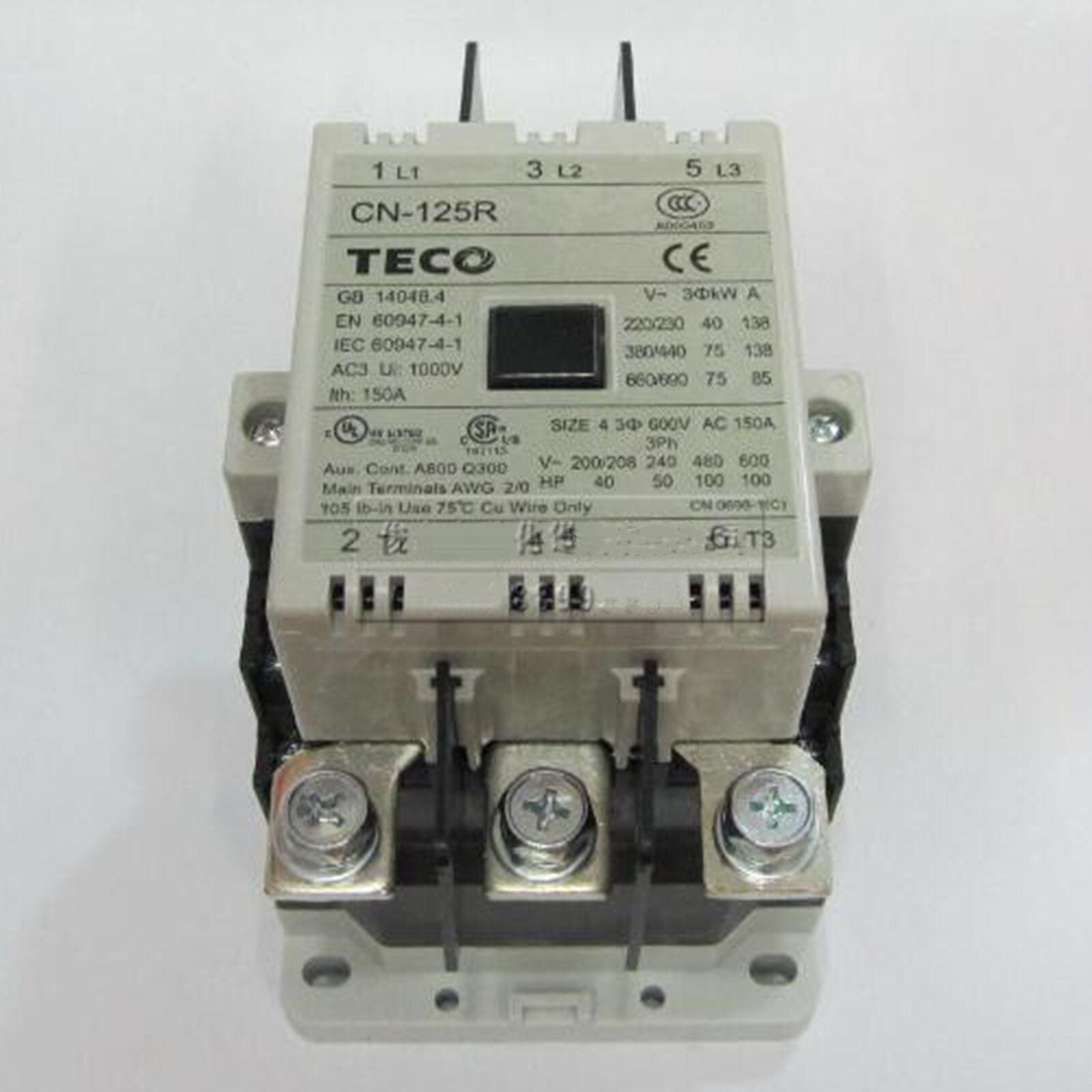 new 1PC  For TECO contactor CN-125R 380V In TECO